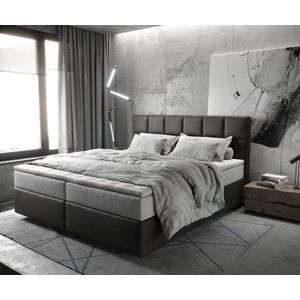 Boxspring postel Dream-Fine 180x200 cm mikrovlákno antracitová obraz