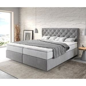 Boxspring postel Dream-Great 180x200 cm mikrovlákno šedá obraz