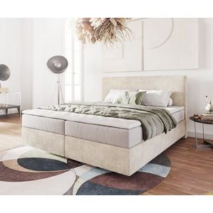 Boxspring postel Dream-Well 180x200 cm manšestr béžová obraz