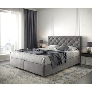 Boxspring postel Dream-Great 160x200 cm mikrovlákno taupe obraz