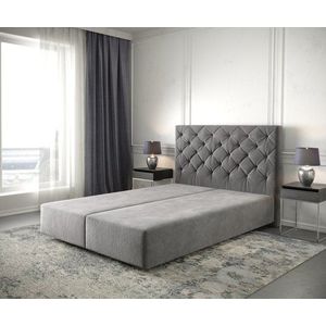 Boxspring postel Dream-Great 160x200 cm mikrovlákno taupe obraz
