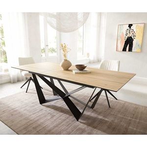 Jídelní stůl Edge 180-220x100 keramika Laminam® Sabbia v barvě obraz