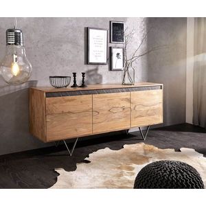 Designový příborník Stonegrace 175 cm přírodní akácie břidlice obraz