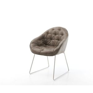 Jídelní židle Gaio-Flex taupe vintage tenká podnož nerezová obraz