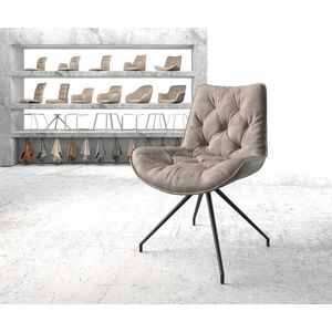 Otočná židle Taimi-Flex taupe vintage křížová podnož zúžená obraz