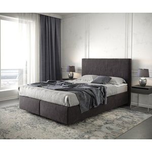 Boxspring postel Dream-Well 140x200 cm mikrovlákno černá obraz