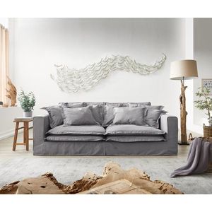 Pohovka Noelia 240x140 cm šedá s polštářem Bigsofa obraz