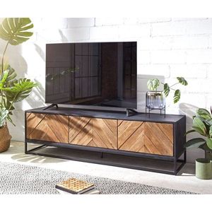 TV stolek Famke 145 cm mango teak 3 dvířka obraz