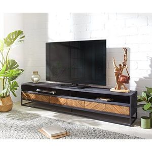 TV stolek Famke 200 cm mango teak 2 přihrádky 3 zásuvky obraz