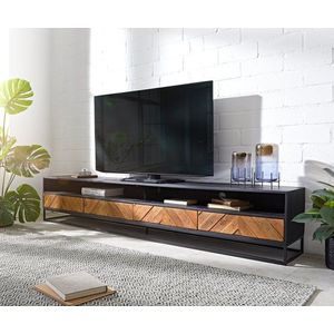 TV stolek Famke 240 cm mango teak 2 přihrádky 4 zásuvky obraz