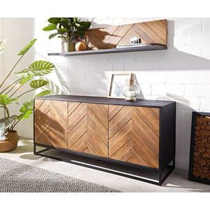 Komoda Famke 145 cm mango teak 3 dvířka obraz