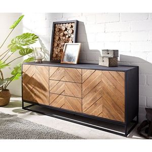 Komoda Famke 145 cm mango teak 2 dvířka 3 zásuvky obraz