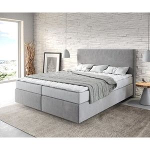Boxspring postel Dream-Well 160x200 cm mikrovlákno šedá obraz