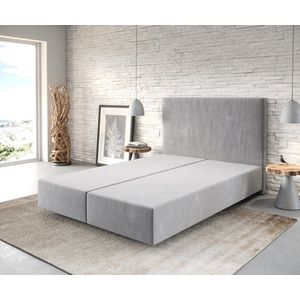 Boxspring postel Dream-Well 140x200 cm mikrovlákno šedá obraz
