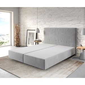 Boxspring postel Dream-Well 160x200 cm mikrovlákno šedá obraz