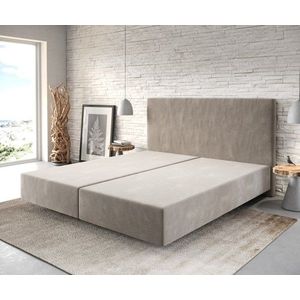 Boxspring postel Dream-Well 180x200 cm mikrovlákno béžová obraz