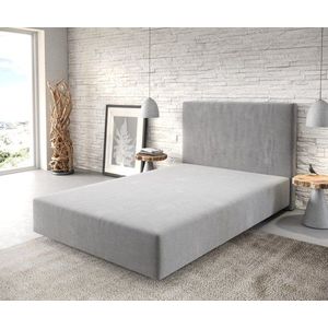 Boxspring postel Dream-Well 120x200 cm mikrovlákno šedá obraz
