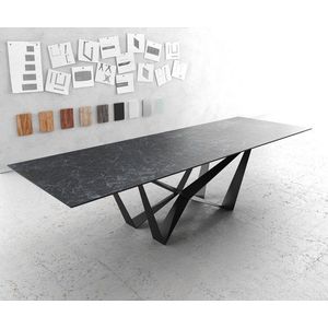 Jídelní stůl Edge 300x100cm Laminam® keramika šedá podnož obraz