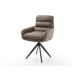 Otočná židle Abelia-Flex s područkami taupe vintage křížová obraz