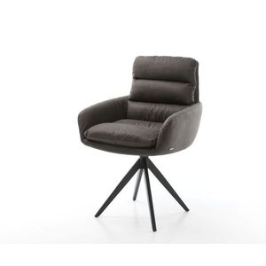 Otočná židle Abelia-Flex s područkami antracitová vintage obraz