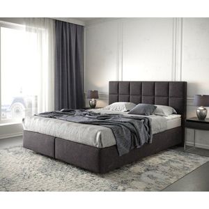 Boxspring postel Dream-Fine 160x200 cm mikrovlákno černá obraz