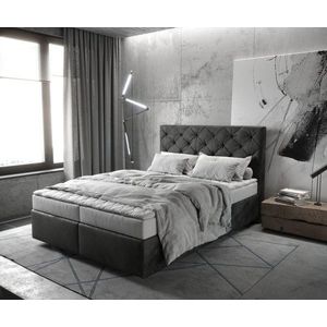 Boxspring postel Dream-Great 140x200 cm mikrovlákno antracitová obraz