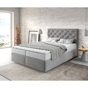 Boxspring postel Dream-Great 140x200 cm mikrovlákno šedá obraz