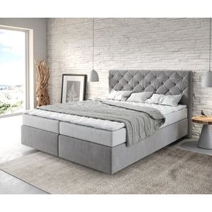 Boxspring postel Dream-Great 160x200 cm mikrovlákno šedá obraz