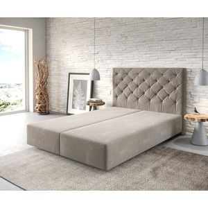 Boxspring postel Dream-Great 140x200 cm mikrovlákno béžová obraz