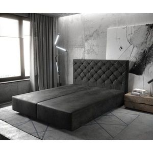 Boxspring postel Dream-Great 160x200 cm mikrovlákno antracitová obraz