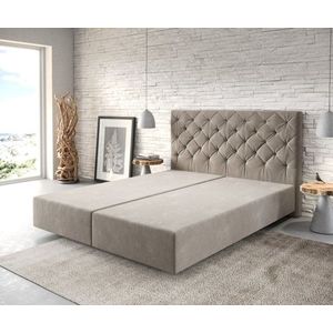 Boxspring postel Dream-Great 160x200 cm mikrovlákno béžová obraz