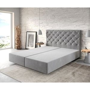 Boxspring postel Dream-Great 160x200 cm mikrovlákno šedá obraz