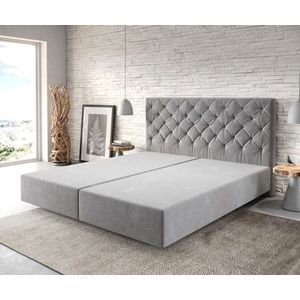 Boxspring postel Dream-Great 180x200 cm mikrovlákno šedá obraz