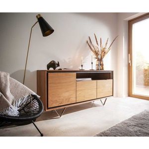 Komoda Stonegrace 145 cm akácie přírodní 3 dvířka 1 přihrádka obraz