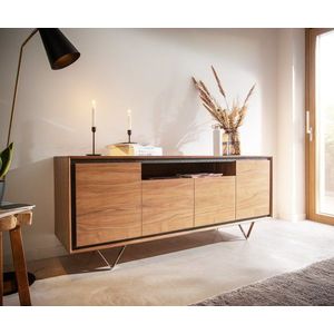Komoda Stonegrace 175 cm akácie přírodní 4 dvířka 1 přihrádka obraz