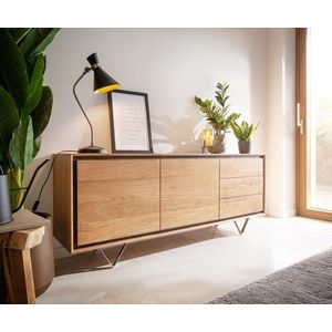 Komoda Stonegrace 175 cm přírodní akácie 2 dvířka 3 zásuvky obraz