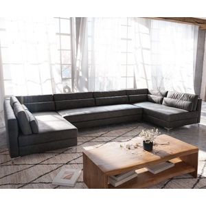 Pohovka ve tvaru "U" Elio XL 400x185 cm imitace kůže vintage obraz