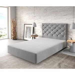Boxspring postel Dream-Great mikrovlákno šedá 120x200 cm obraz