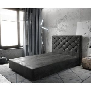 Boxspring postel Dream-Great mikrovlákno antracitová vintage obraz