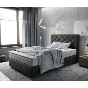 Boxspring postel Dream-Great 120x200 cm mikrovlákno antracitová obraz