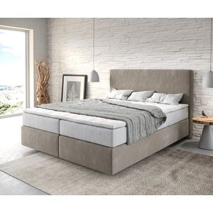 Boxspring postel Dream-Well 160x200 cm béžová mikrovlákno obraz