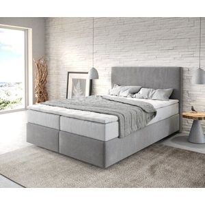 Boxspring postel Dream-Well 140x200 cm mikrovlákno šedá obraz