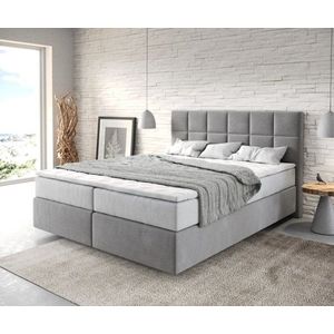 Boxspring postel Dream-Fine 160x200 cm mikrovlákno šedá obraz