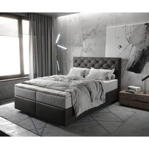 Boxspring postel Dream-Great 140x200 cm mikrovlákno antracitová obraz
