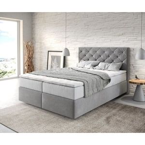 Boxspring postel Dream-Great 140x200 cm mikrovlákno šedá obraz