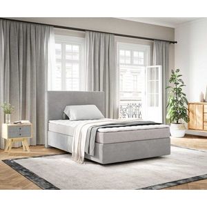Boxspring postel Dream-Well 120x200 cm manšestr stříbrně šedá obraz