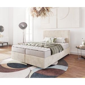 Boxspring postel Dream-Well 140x200 cm manšestr béžová obraz