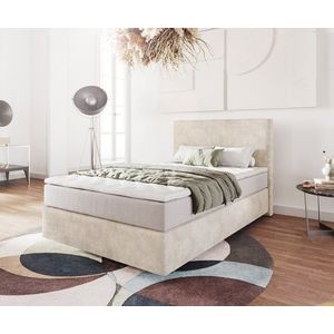 Boxspring postel Dream-Well 120x200 cm manšestr béžová obraz