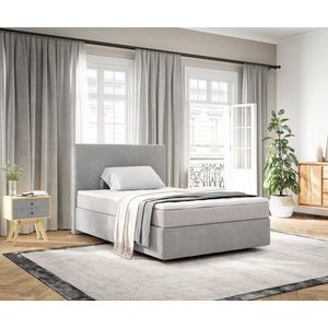 Boxspring postel Dream-Well 120x200 cm manšestr stříbrošedá obraz