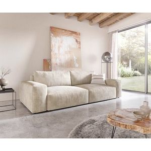 Velká pohovka Lanzo XL 270x125 cm manšestr béžová obraz